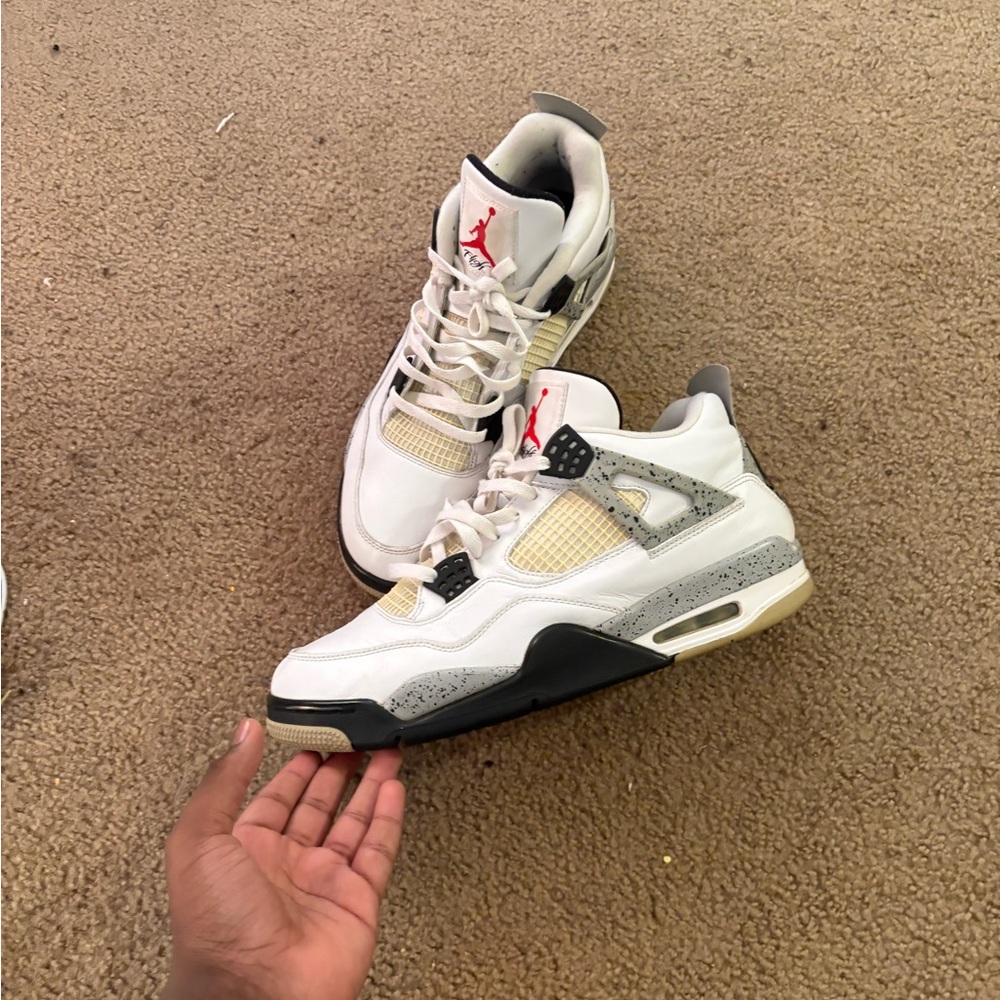 Nike Air Jordan 4 Retro OG White Cement 2016 Size 12 840606-192